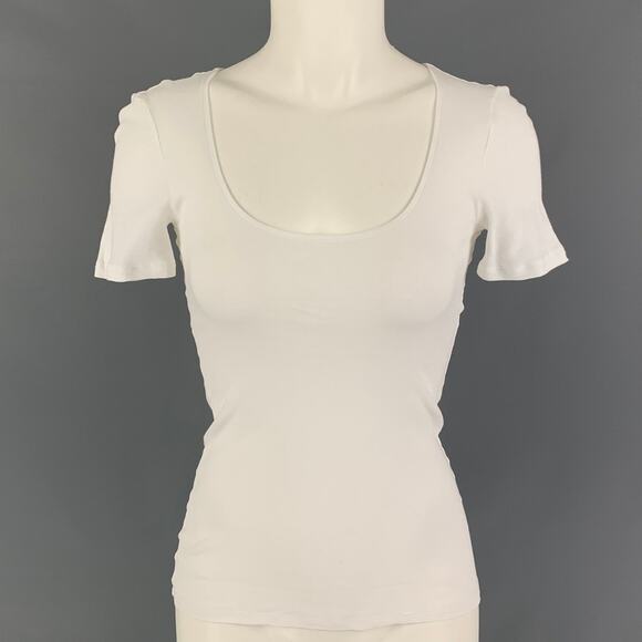 Hanro Tops - HANRO Size XS White Cotton T Shirt Casual Top